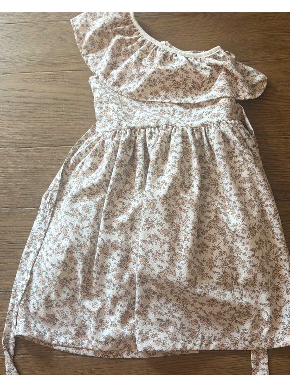 Joe-Ella Cream and Peach Floral Skirt